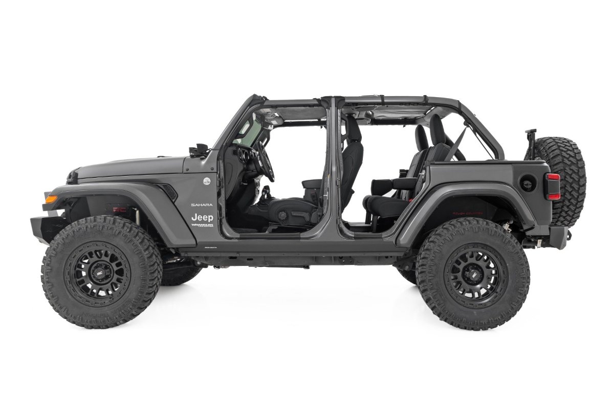Jeep Wrangler Unlimited Trail Cladding - Rear Corners - Rough Country - '18-'25